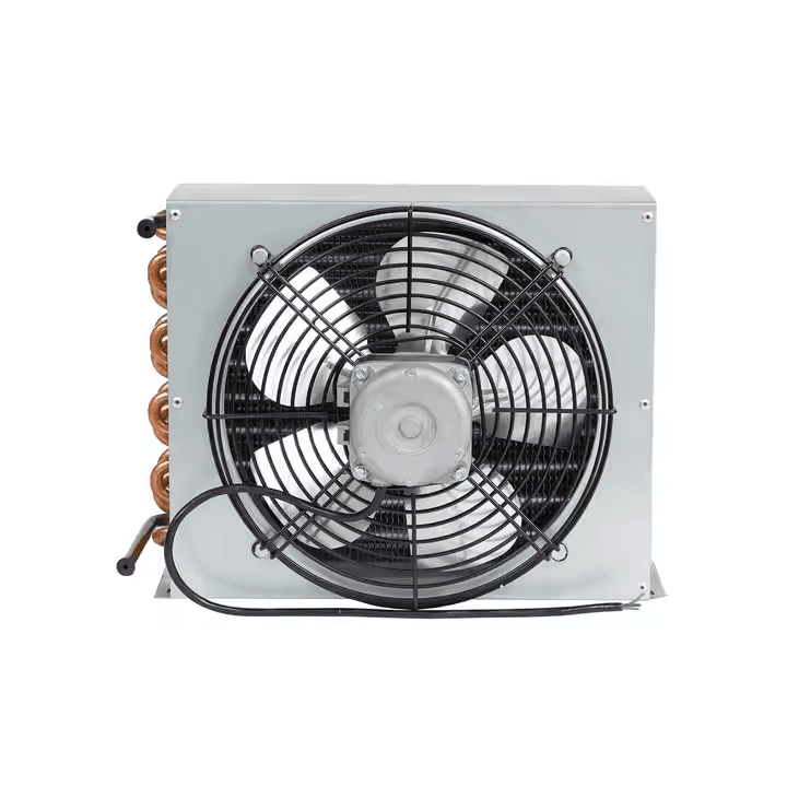 Cold Room Copper Tube Fin Air Condenser Coil Cooler With Fan