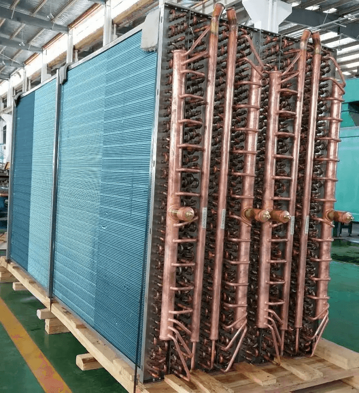 Custom Water Cooling Water Chilled Coil Copper Finned  Heat Exchanger for Cooling Condensation